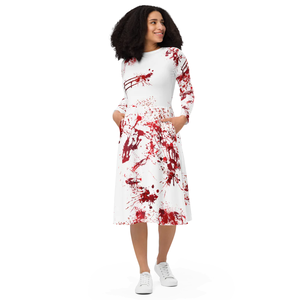 Bloody halloween dress with pockets