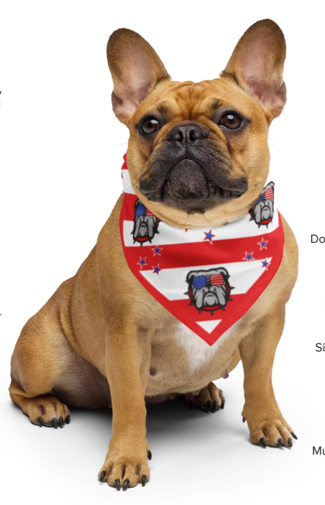 Bulldog Vibes Dog Bandana