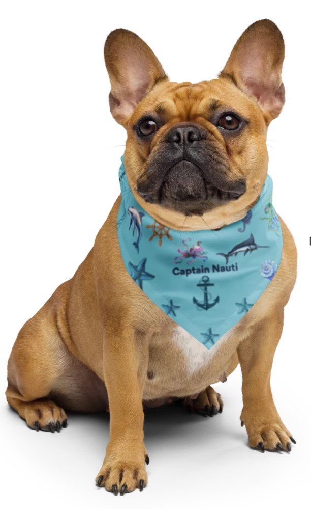 Captain Nauti Nautical Dog Bandana