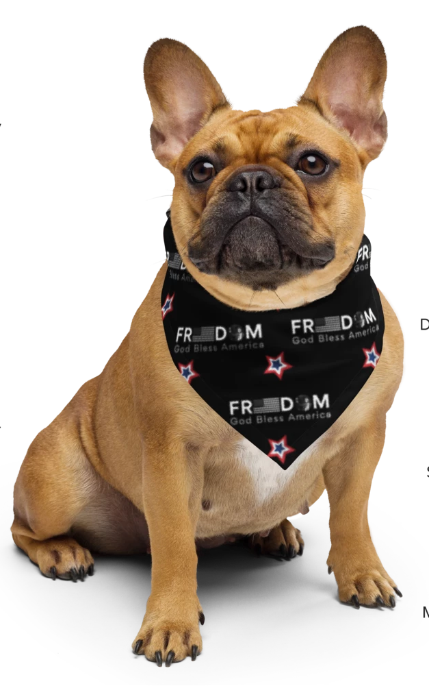 Faith. Family. Freedom. Patriotic Dog Bandana