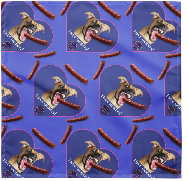 "I Love Weiners" Dog Bandana