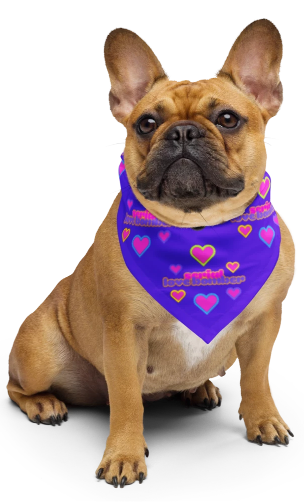 Love Bomber and Sloppy Smooches Dog Bandana