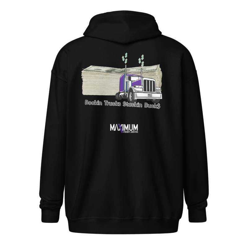 Max Truckin Gear Bookin Trucks. Stackin Buck$. Sweatshirt