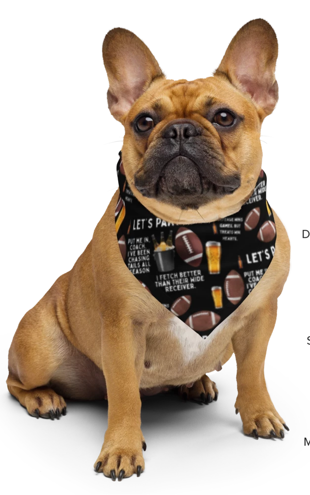 It’s Pawty Time Football Bandana | Get yours before football season starts!