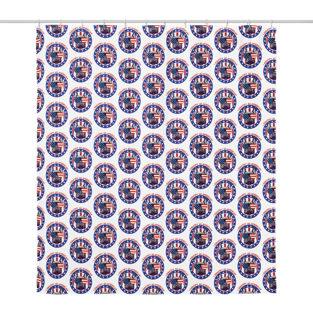 I Identify As American Patriotic Shower Curtain