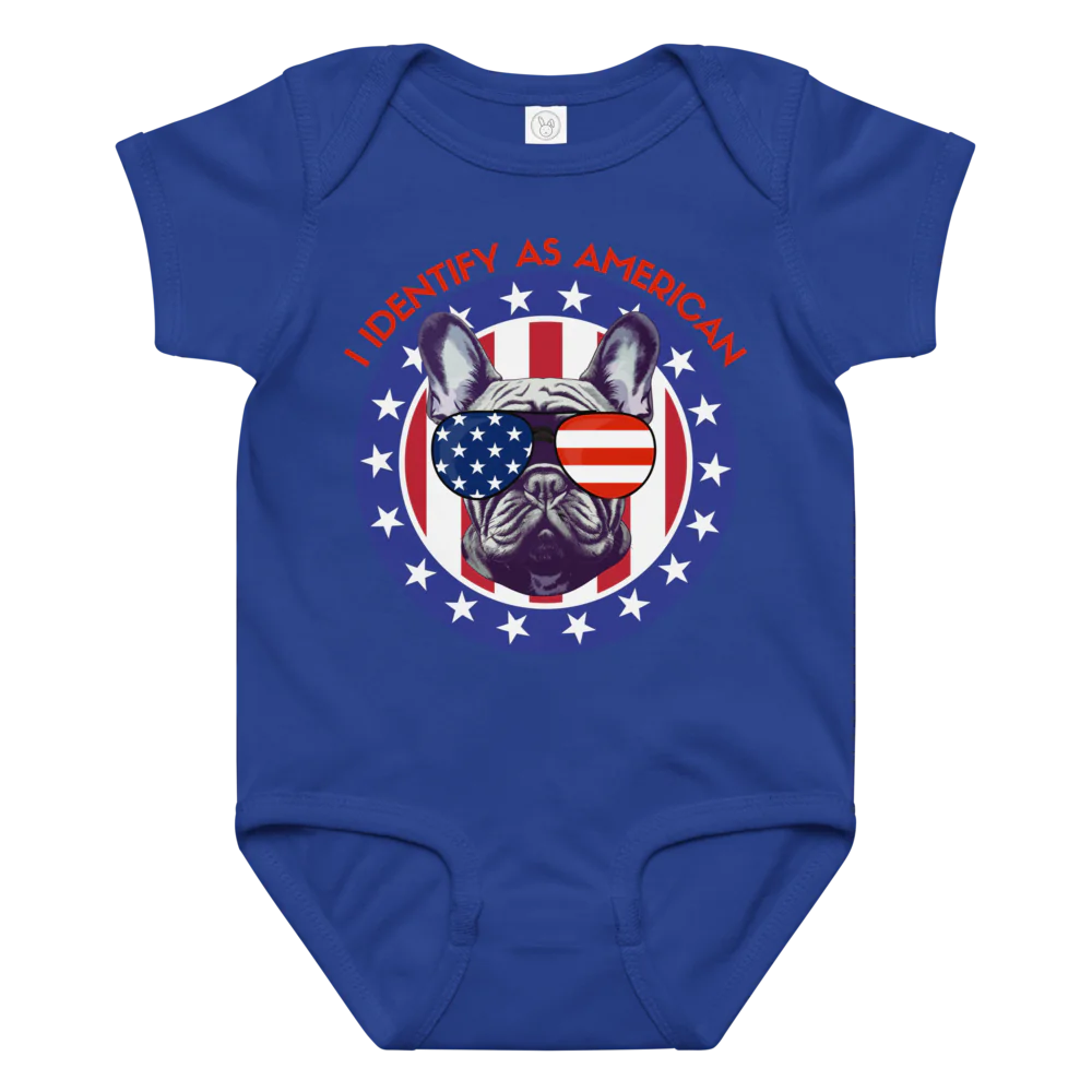 I Identify as American Patriotic Dog™ | Baby Bodysuit