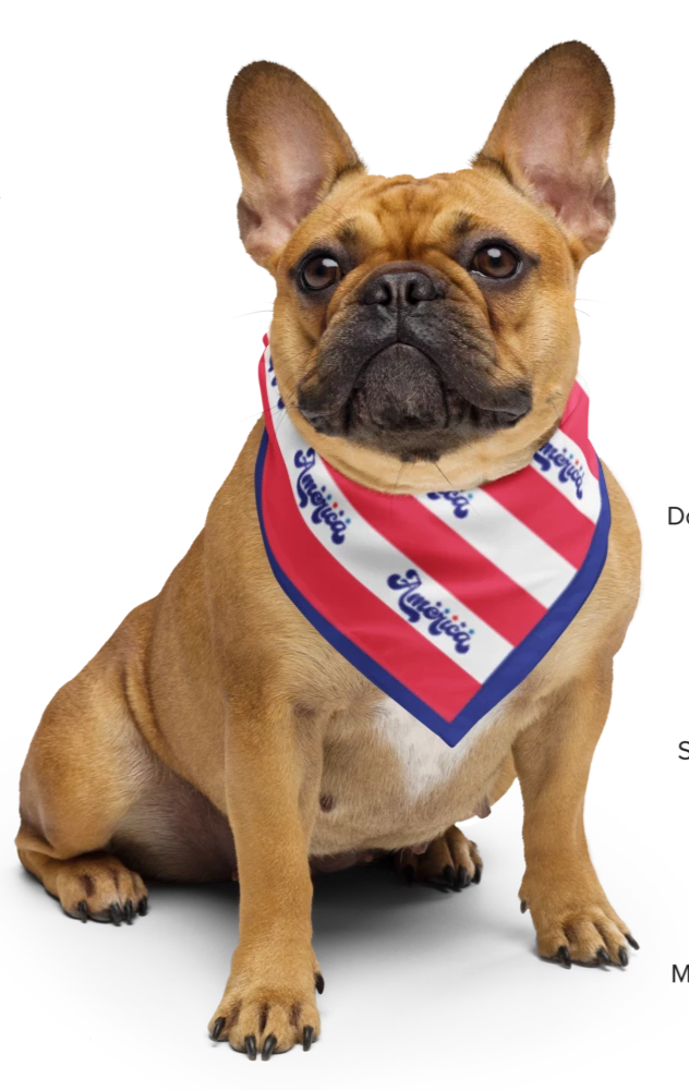 America: Stars, Stripes & Belly Rubs Bandana