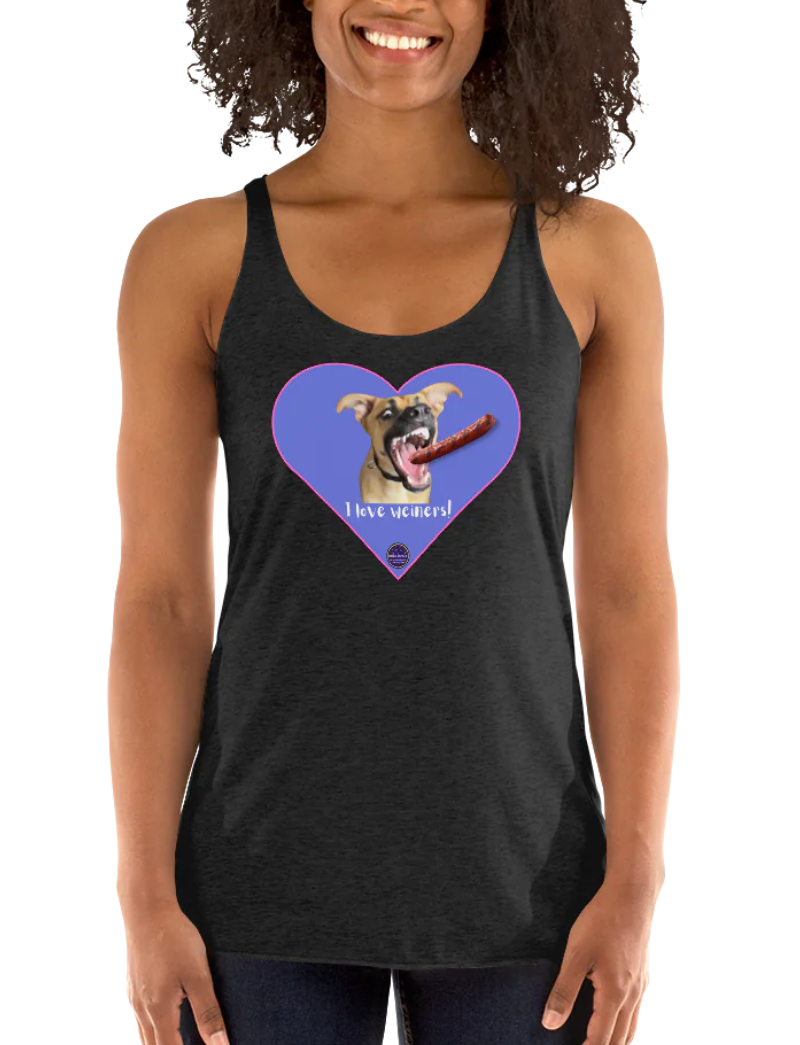"I Love Weiners" Women's Racerback Tank Top