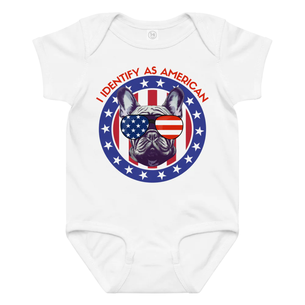 I Identify as American Patriotic Dog™ | Baby Bodysuit
