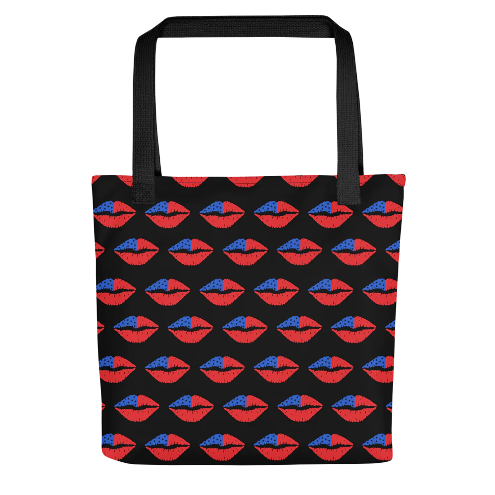 Patriotic Kisses Tote – Red, White, & Smooches