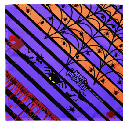 Halloween Spooky Spiders Bloody Dog Bandana