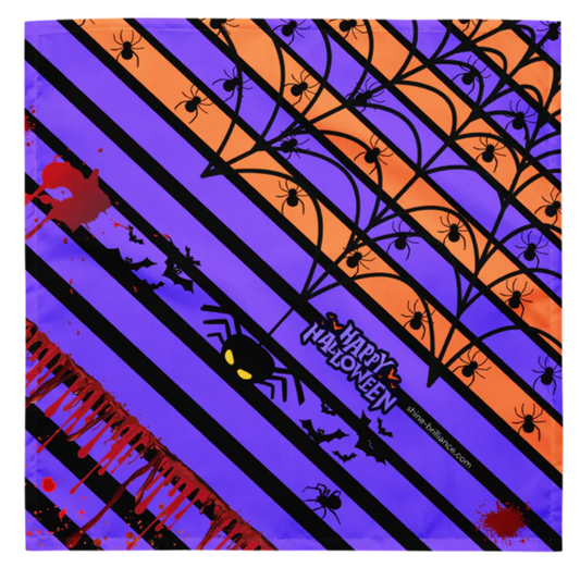Halloween Spooky Spiders Bloody Dog Bandana