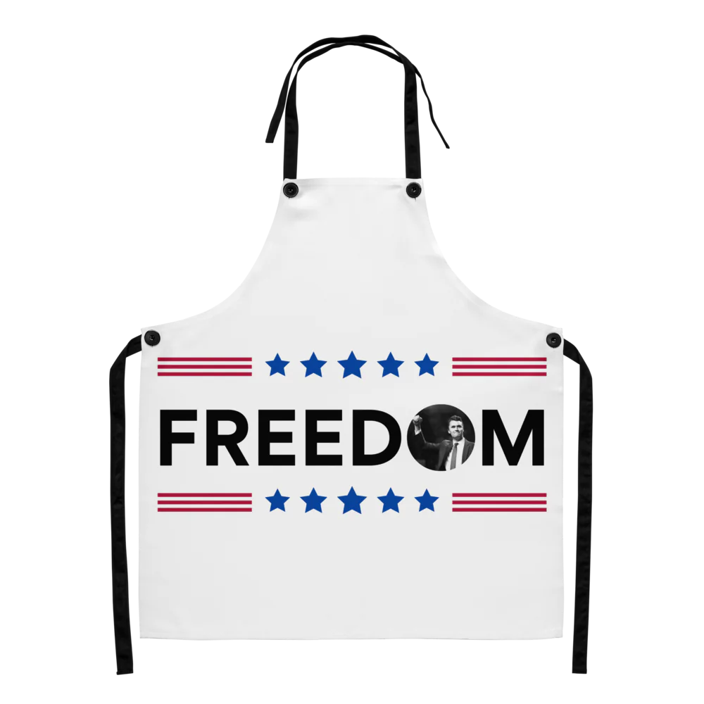 Charlie Kirk Freedom Collection All-Over Print Apron