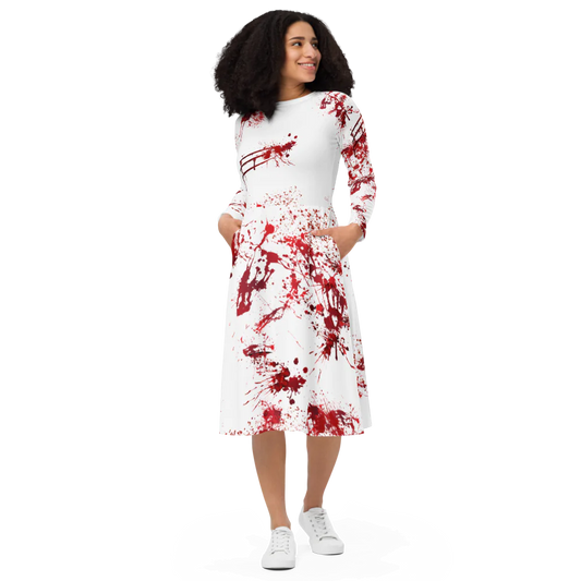 Bloody halloween dress with pockets
