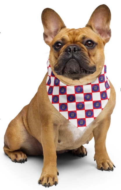 Bulldog Vibes checkered bandana