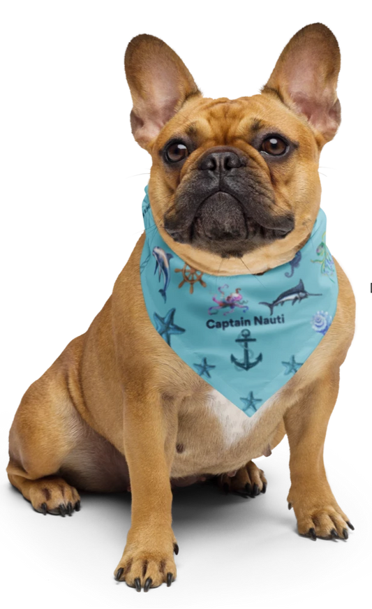 Captain Nauti Nautical Dog Bandana