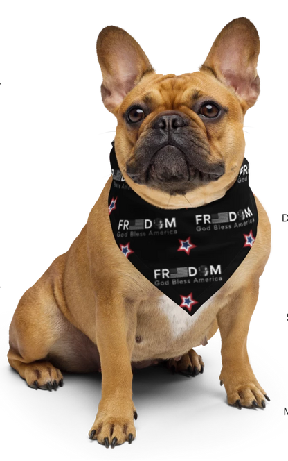 Faith. Family. Freedom. Patriotic Dog Bandana 