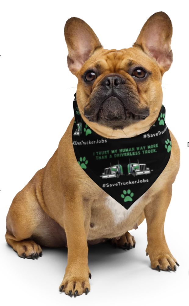 Green Truck Edition, I Trust My Human 2-in-1 Styles Dog Bandana
