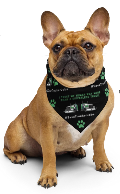 Green Truck Edition, I Trust My Human 2-in-1 Styles Dog Bandana