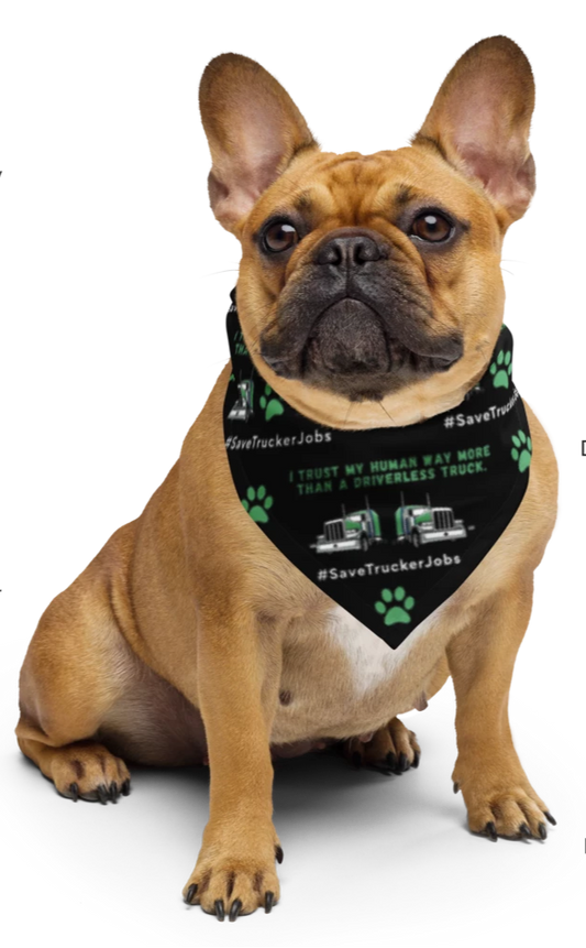 Green Truck Edition, I Trust My Human 2-in-1 Styles Dog Bandana