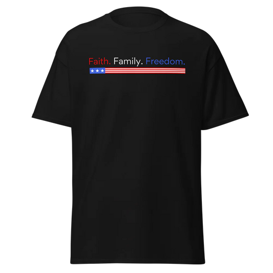Faith. Family. Freedom. Patriotic T-Shirt.