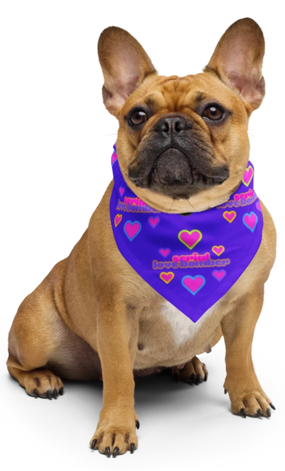 Love Bomber and Sloppy Smooches Dog Bandana