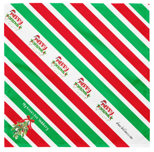 Christmas Slobbery Kisses Mistletoe Dog Bandana