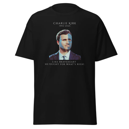 Braveheart Tribute T-Shirt Honoring Charlie Kirk
