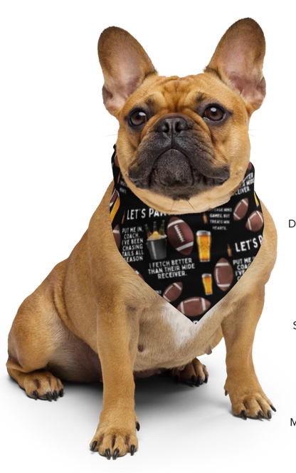 It’s Pawty Time Football Bandana | Get yours before football season starts!