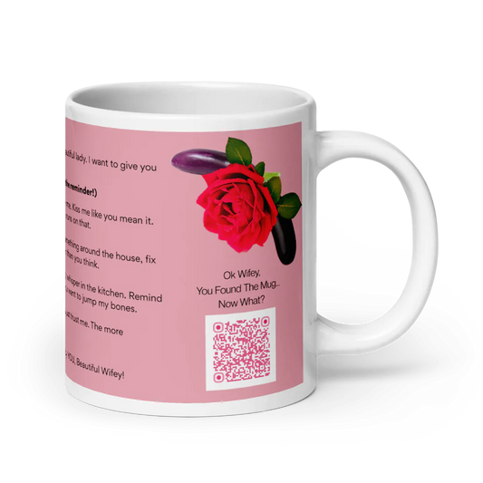 Dear Wifey Large 20 oz Mug - A Guide to Activating Your Great Husband!
