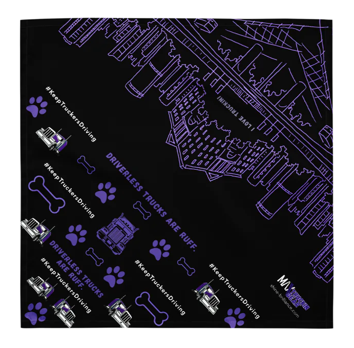 Purple Truck Edition, Driverless Trucks Are Ruff Dog Bandana