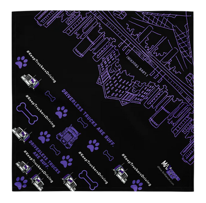 Purple Truck Edition, Driverless Trucks Are Ruff Dog Bandana