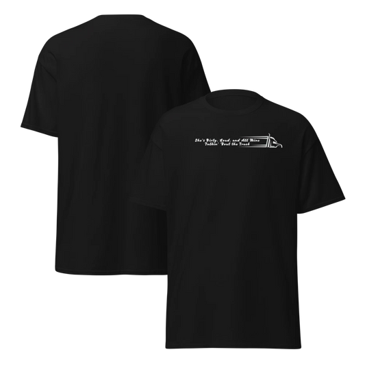 Black Trucker Tshirt She's Dirty, Loud and All Mine