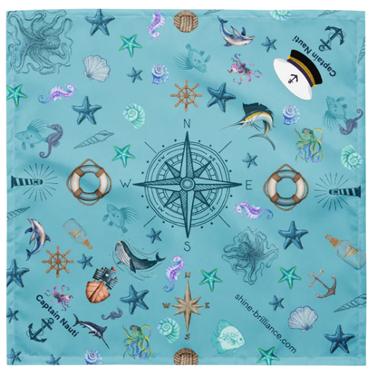 Captain Nauti Nautical Dog Bandana