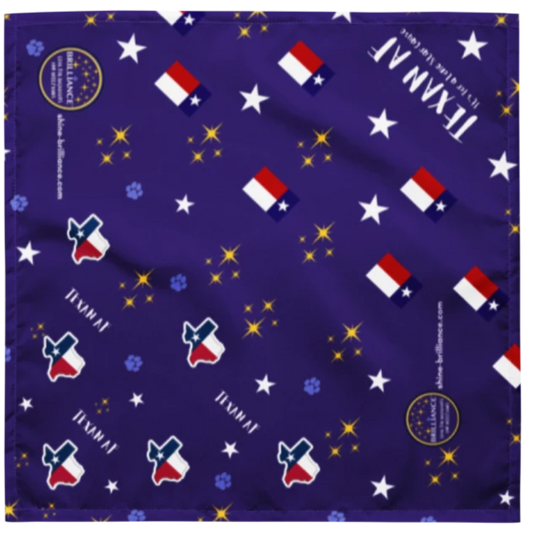 Texan AF -TX Flag/TX State Bandana. 2 styles in 1!