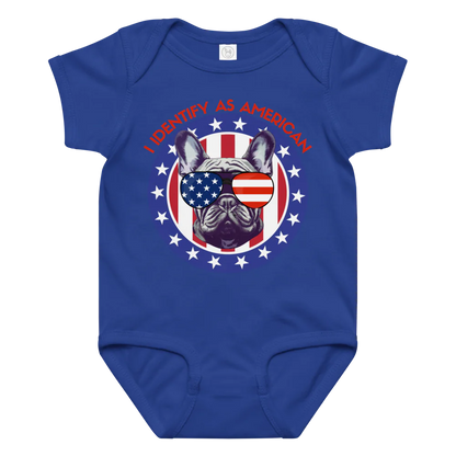 I Identify as American Patriotic Dog™ | Baby Bodysuit