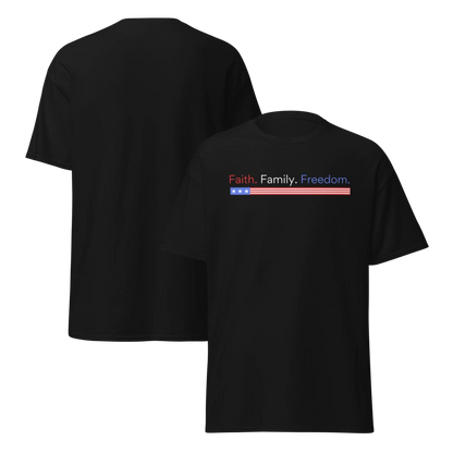 Faith. Family. Freedom. Patriotic T-Shirt.