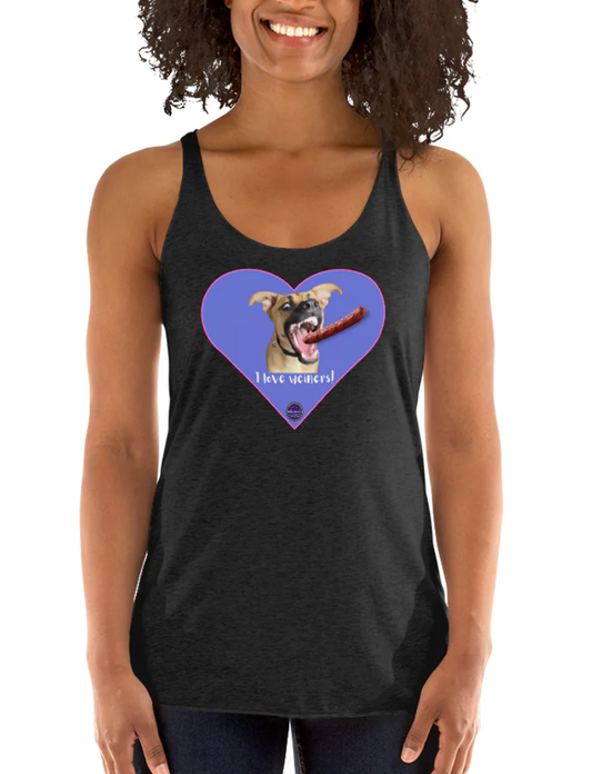 "I Love Weiners" Women's Racerback Tank Top