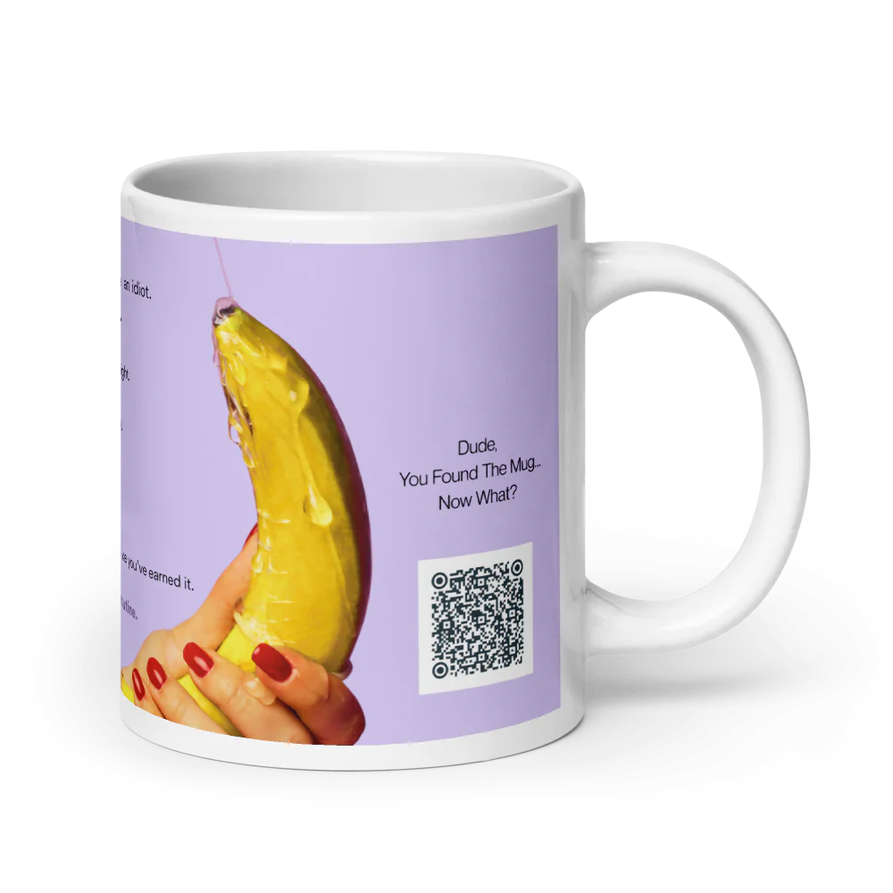 XXX-Rated Morning Sex Instructions BIG 20oz Mug + QR Code to Blog