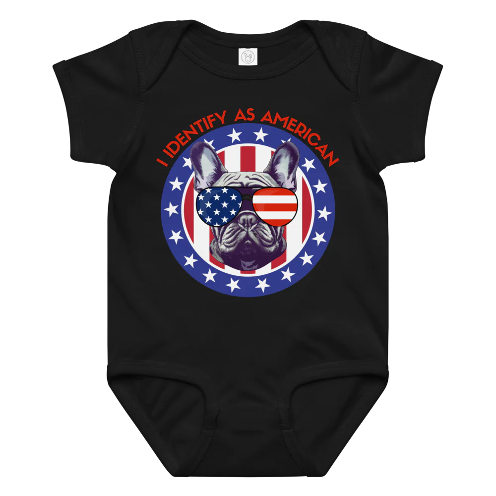 I Identify as American Patriotic Dog™ | Baby Bodysuit