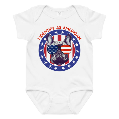 I Identify as American Patriotic Dog™ | Baby Bodysuit
